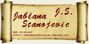Jablana Stanojević vizit kartica